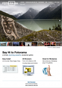 Fotorama Web Site Home Page
