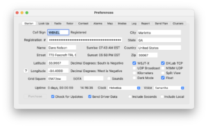MacLoggerDX Station Settings